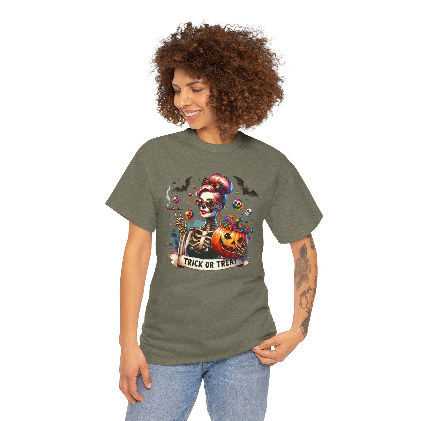Pumpkin Girl Unisex Heavy Cotton Tee