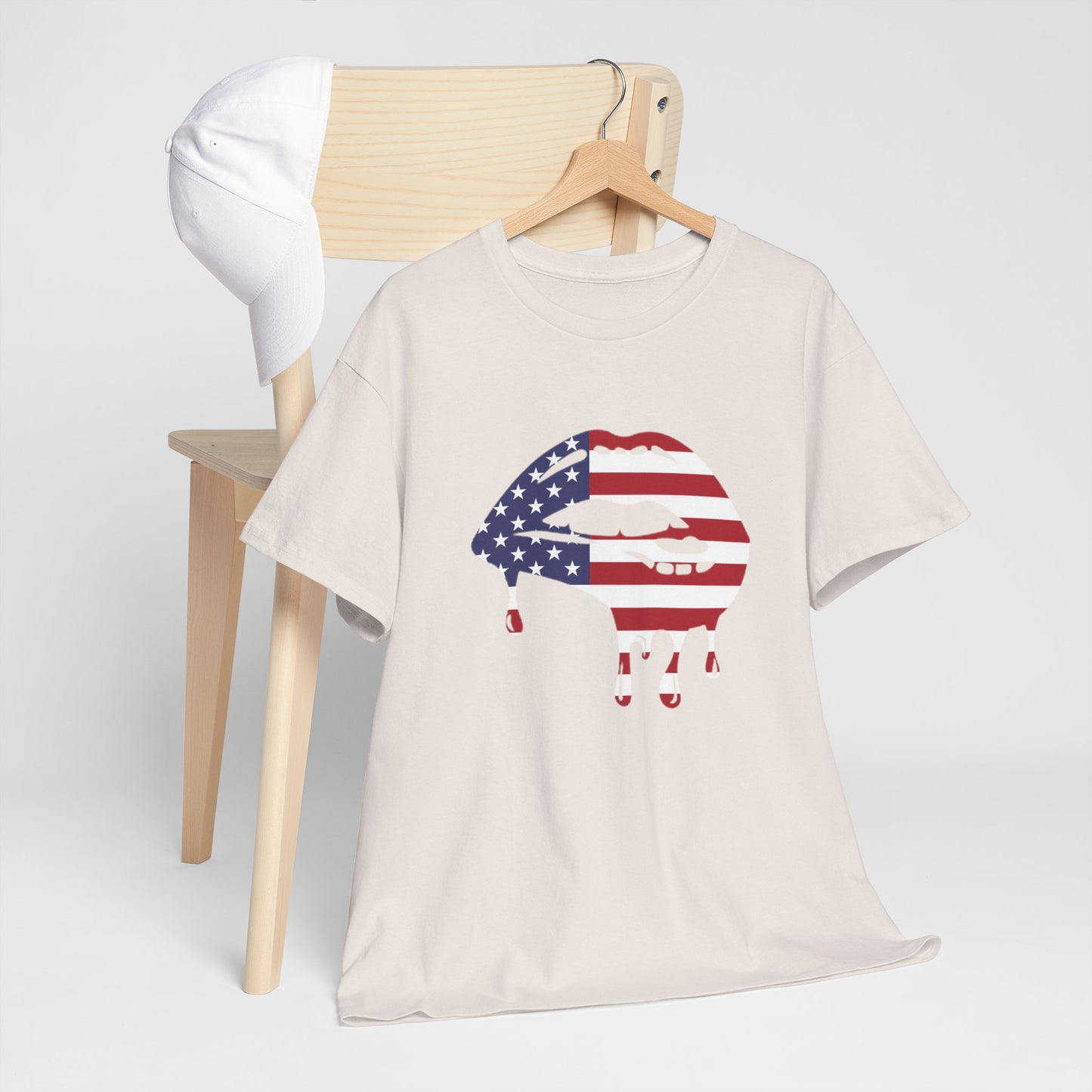 Patriotic Lips Unisex Heavy Cotton Tee