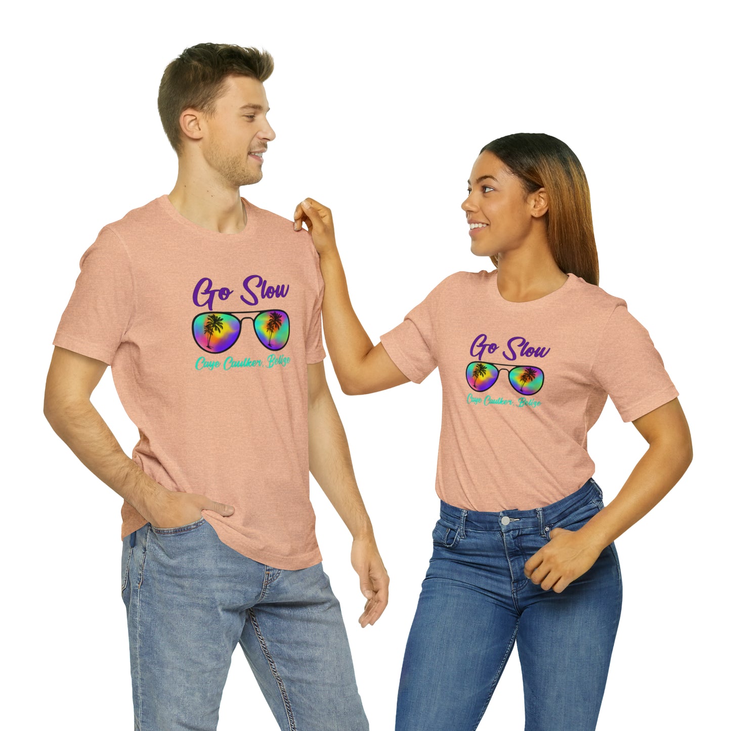 Unisex  Go Slow Purple Short Sleeve Tee