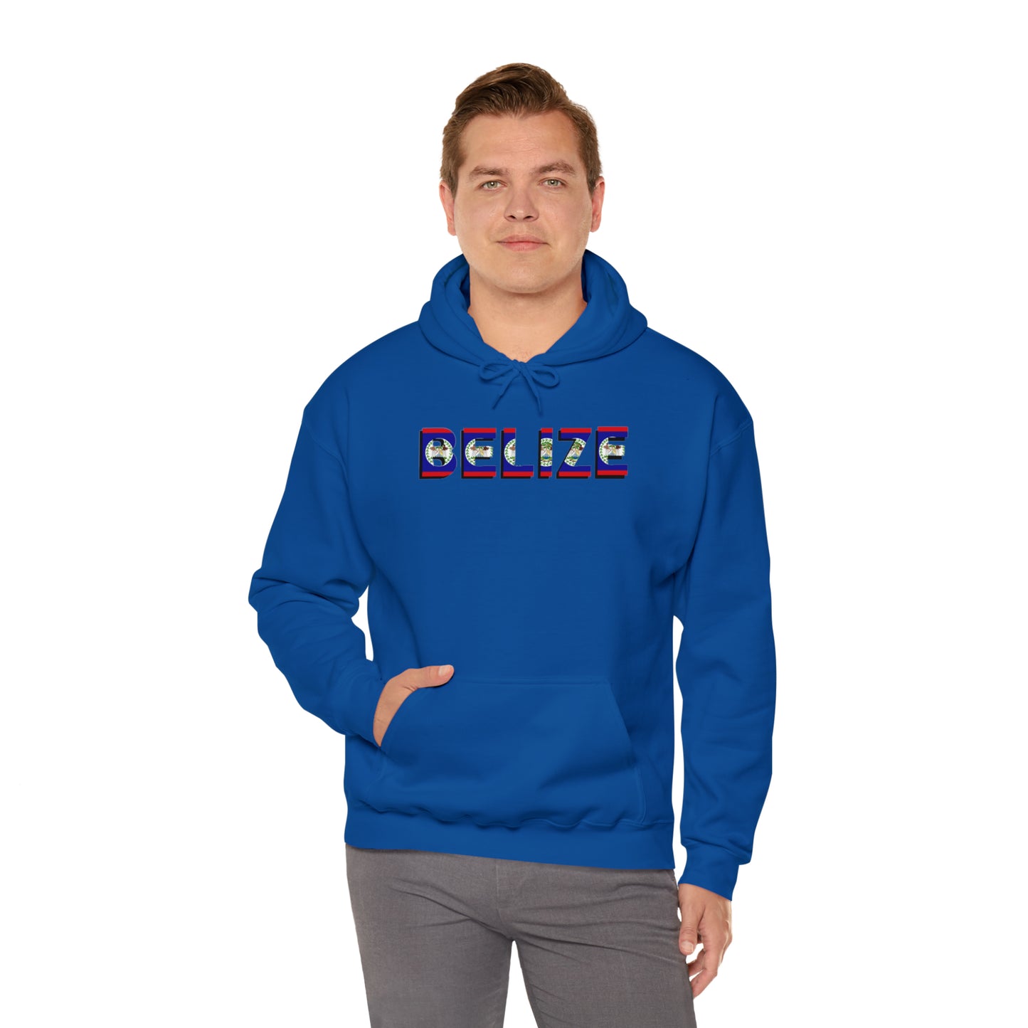 Belize flag Unisex Heavy Blend™ Hooded Sweatshirt