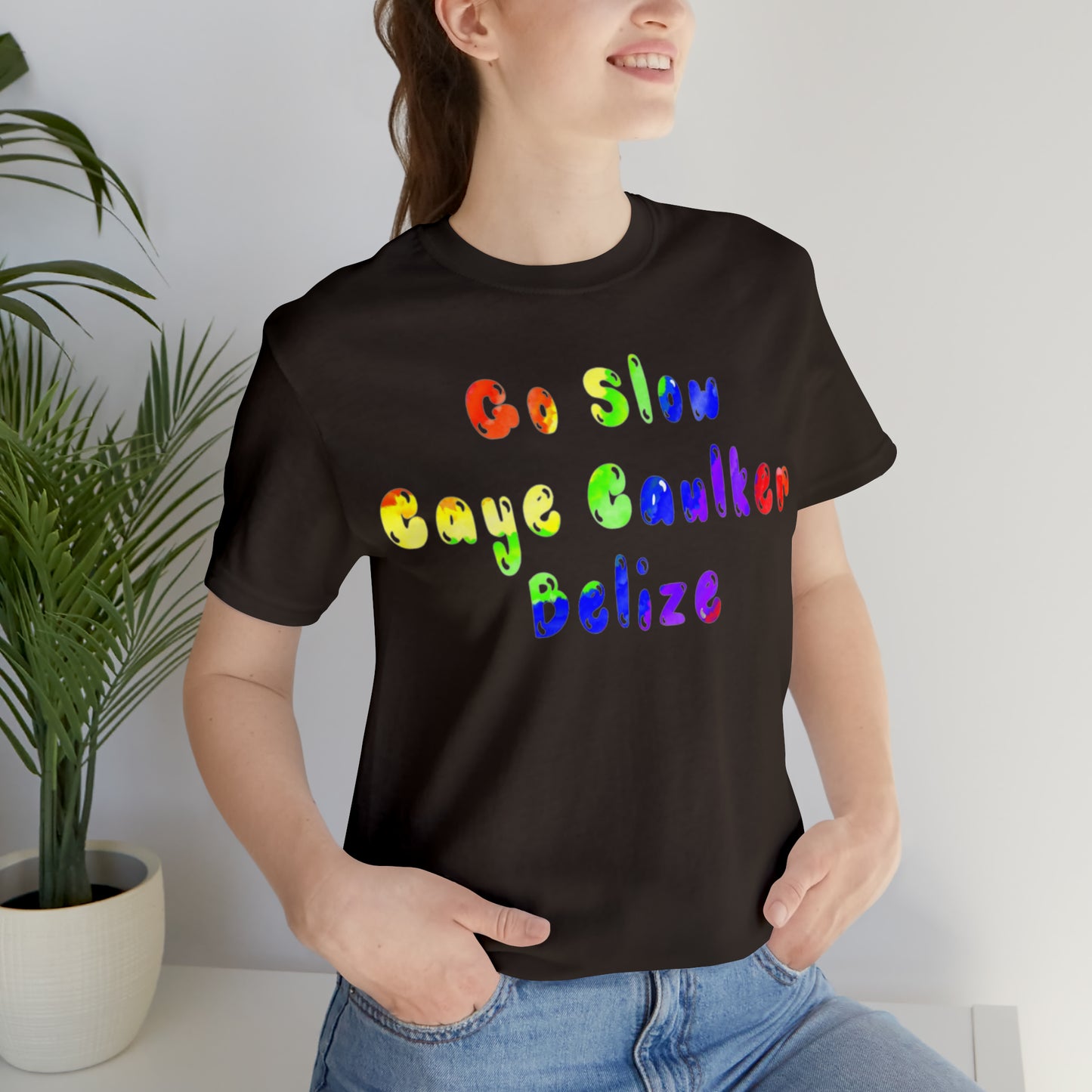 Go Slow Rainbow Unisex Jersey Short Sleeve Tee