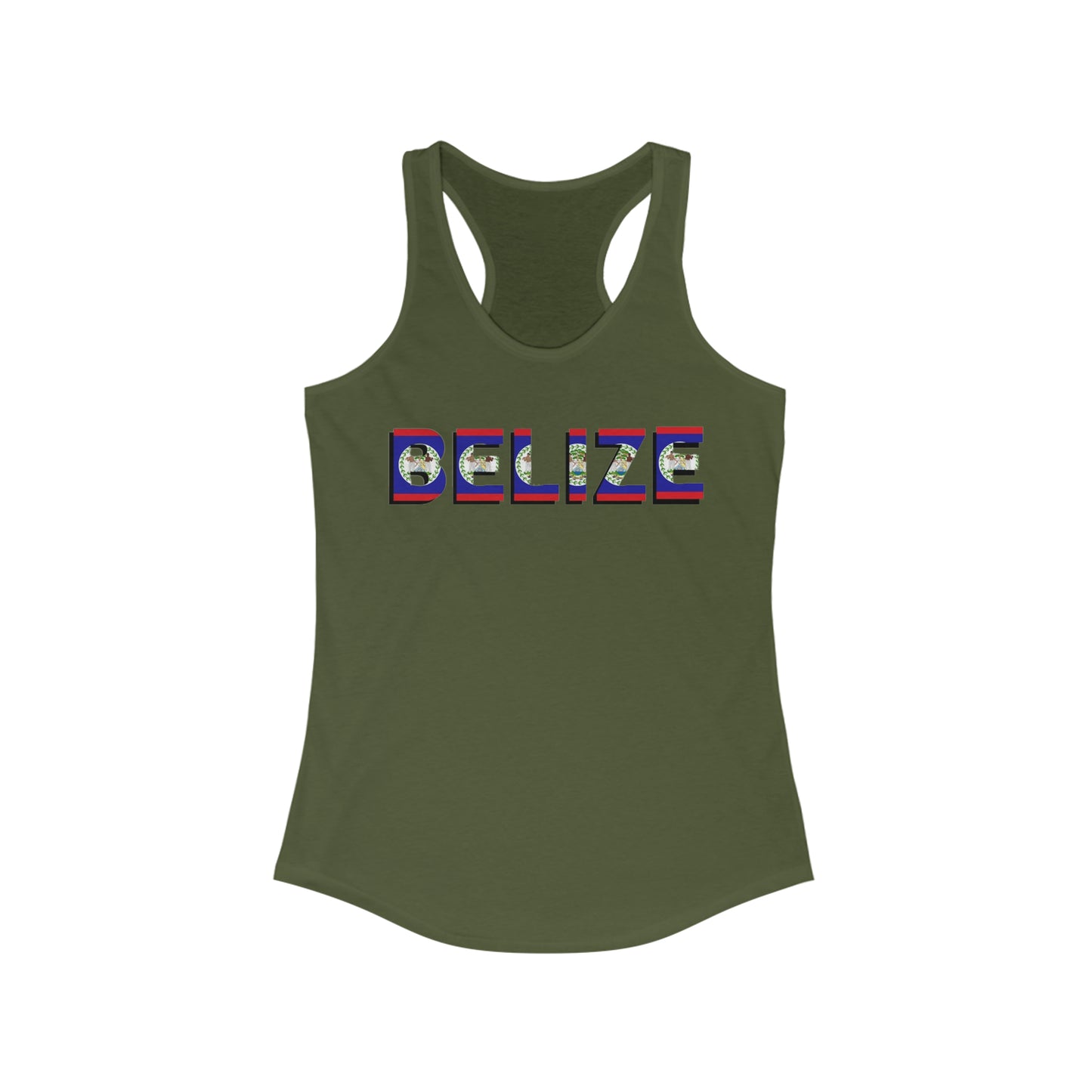 Belize Flag Women's Ideal Racerback Tank
