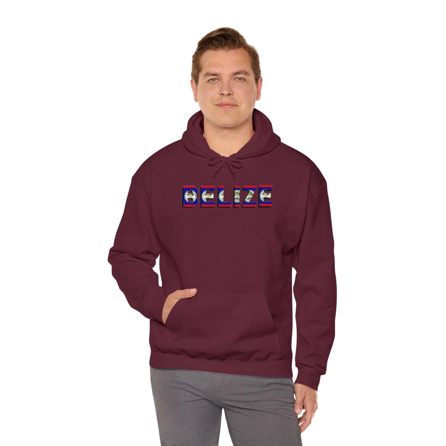 Belize flag Unisex Heavy Blend™ Hooded Sweatshirt