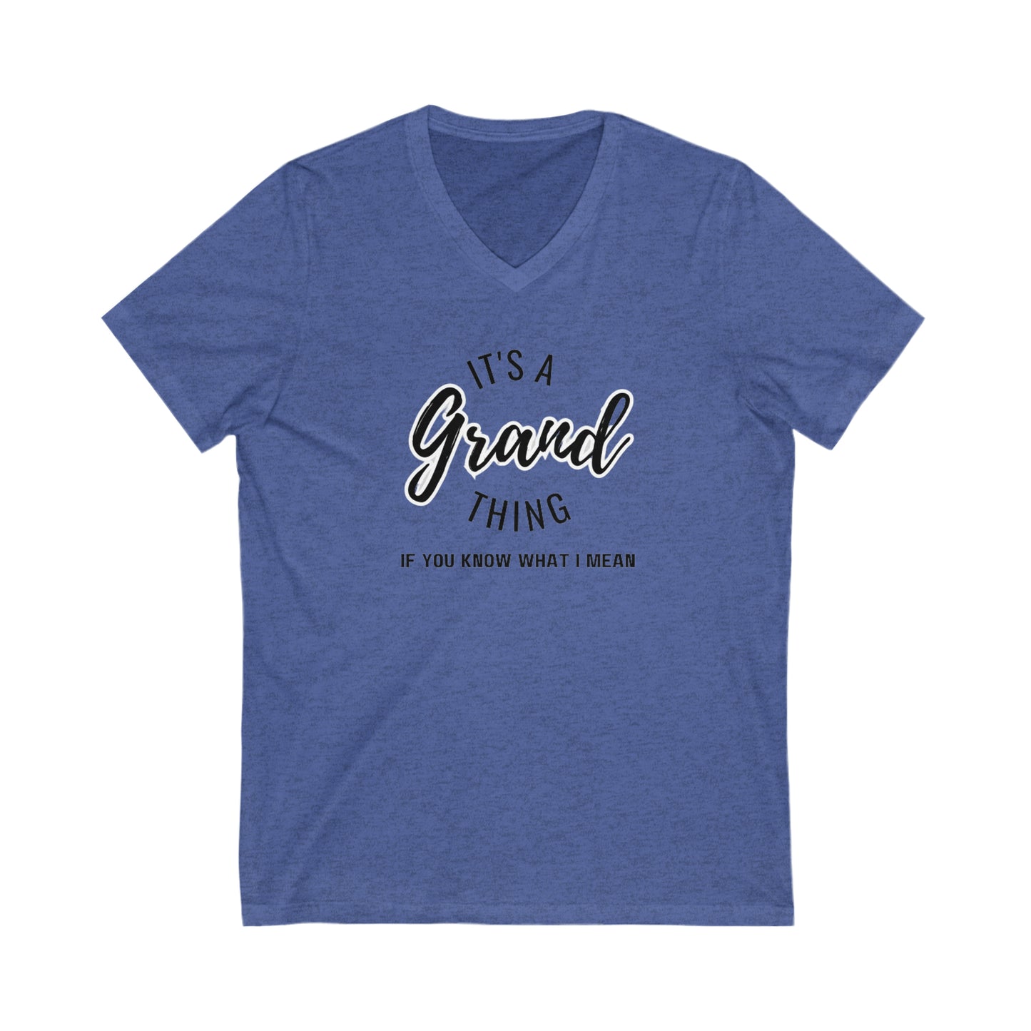 Life is Grand Unisex Jersey Short Sleeve V-Neck Tee