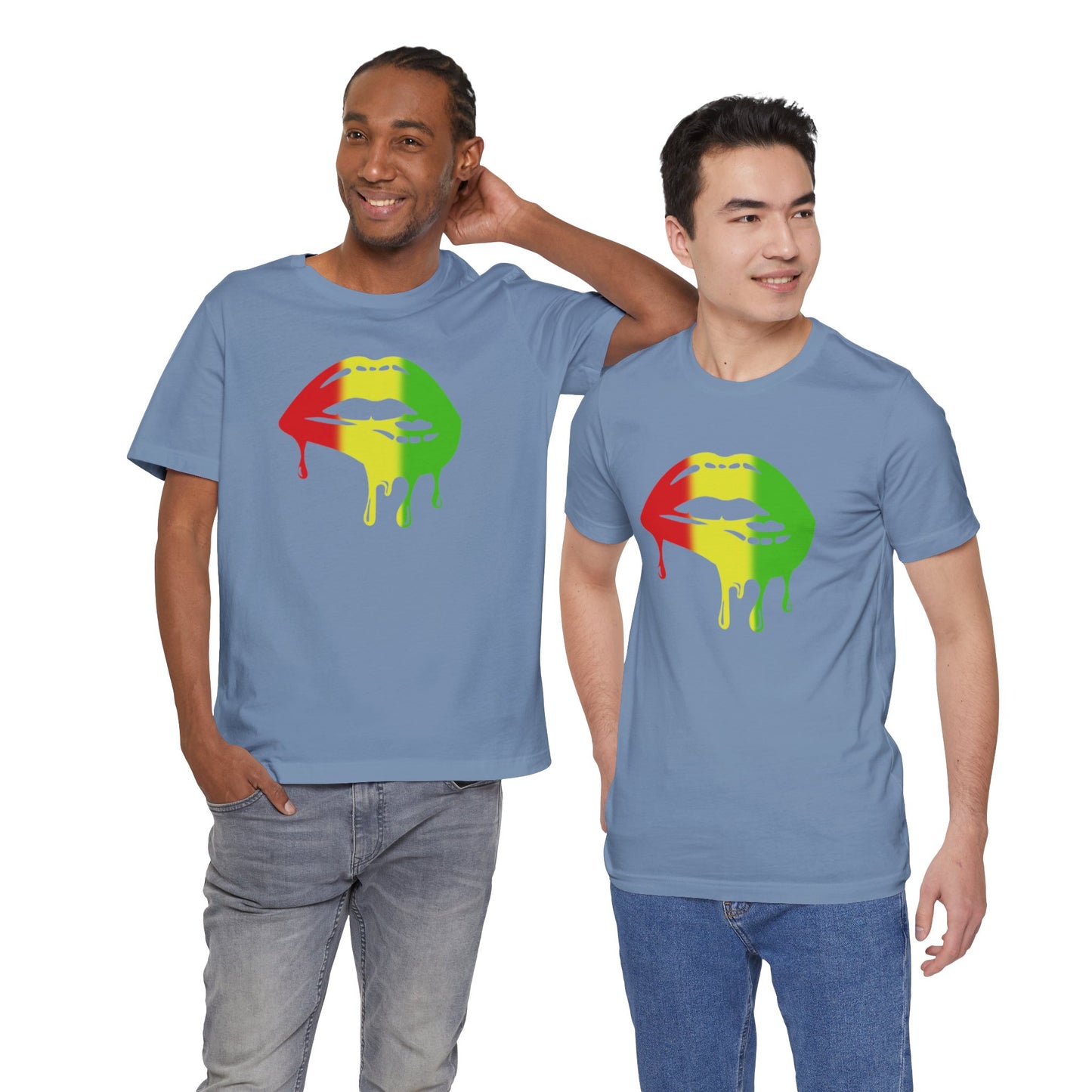 Rasta Lips Unisex Jersey Short Sleeve Tee