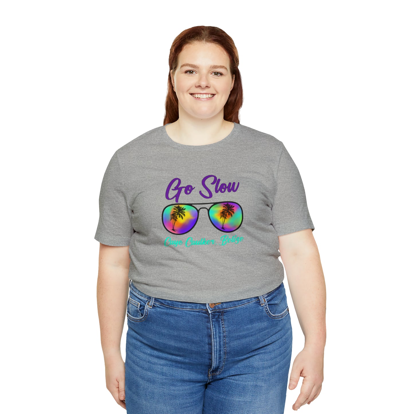 Unisex  Go Slow Purple Short Sleeve Tee