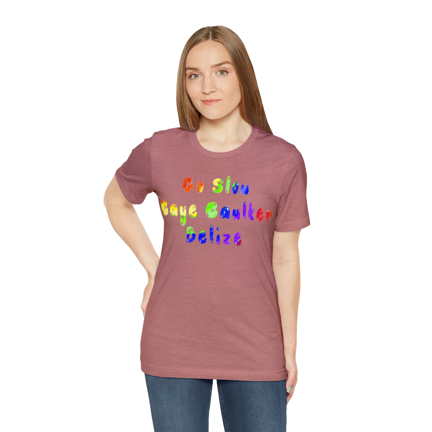 Go Slow Rainbow Unisex Jersey Short Sleeve Tee