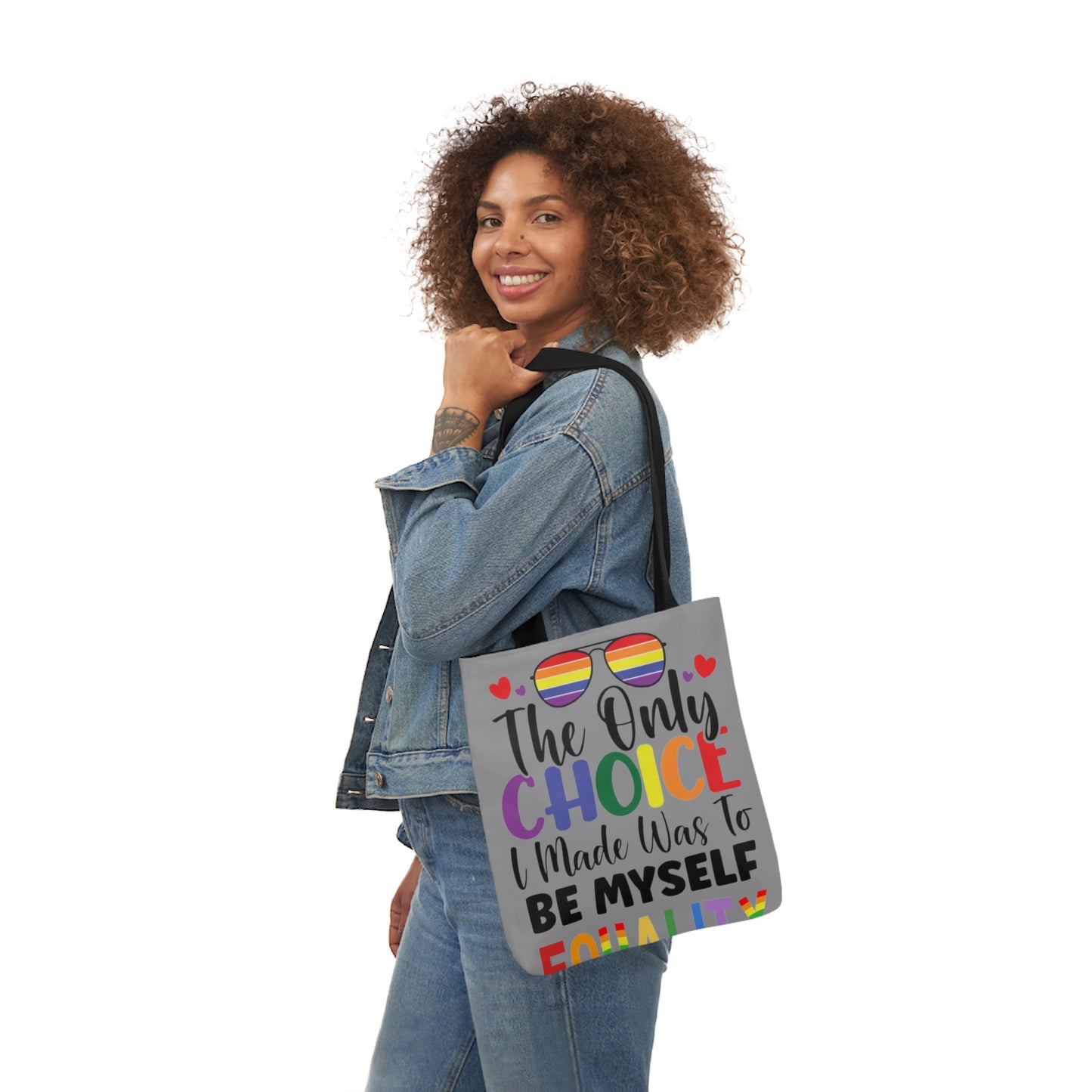 Pride Bag double sided  Canvas Tote Bag, 5-Color Straps