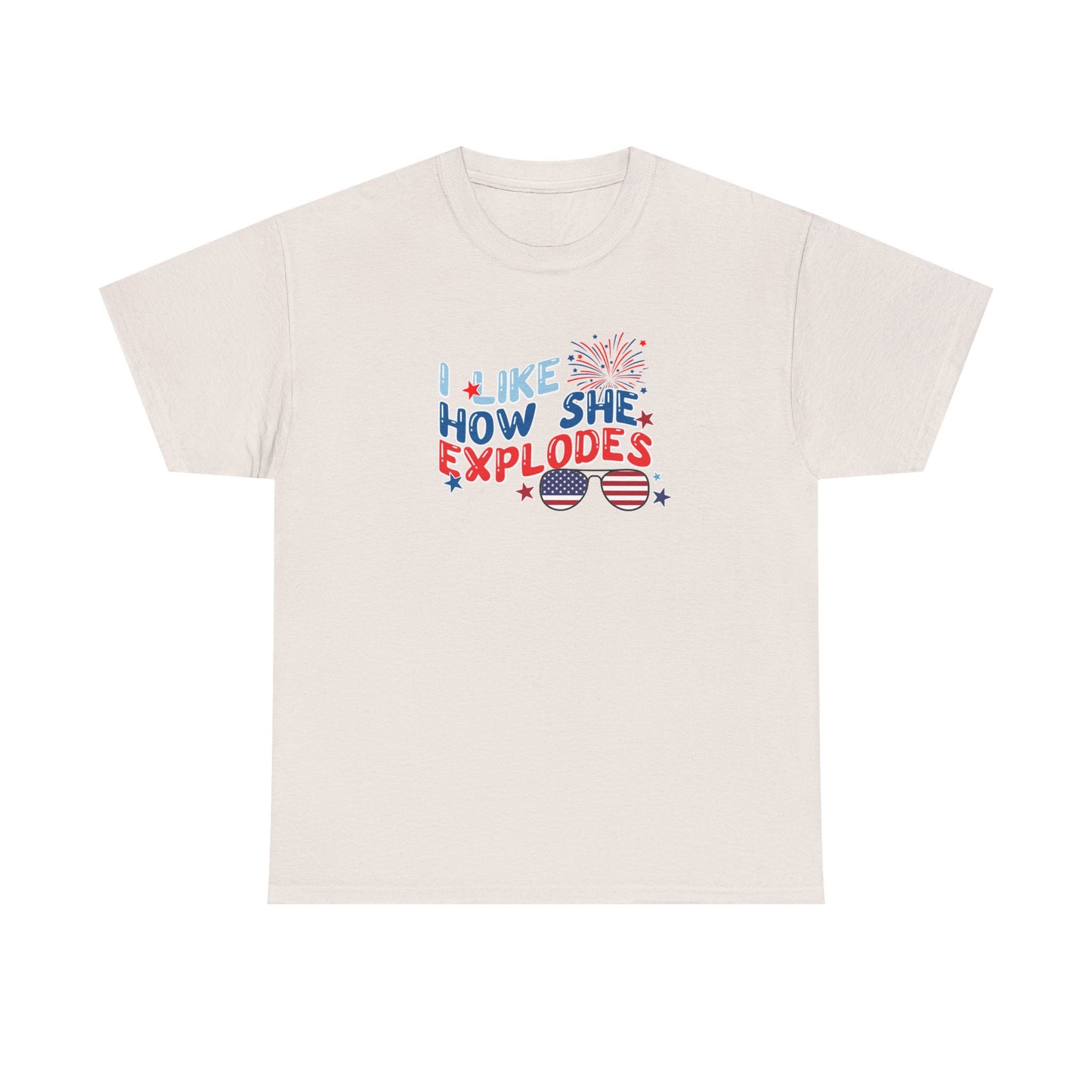 Exploding 4th of July Unisex Heavy Cotton Tee