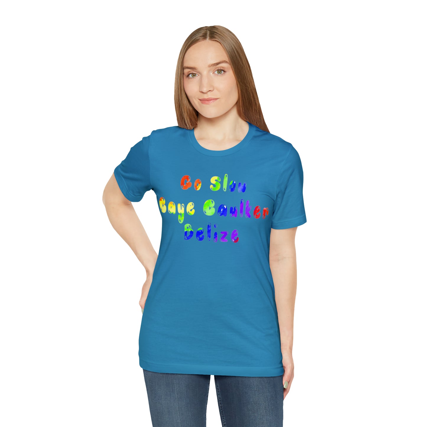 Go Slow Rainbow Unisex Jersey Short Sleeve Tee