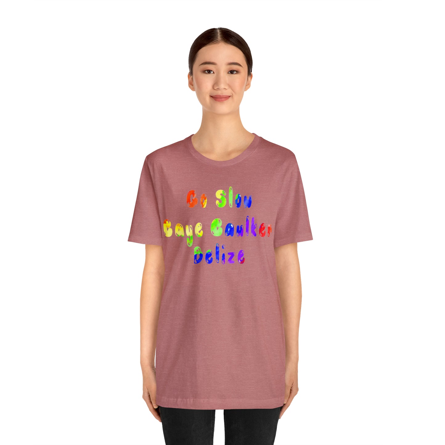 Go Slow Rainbow Unisex Jersey Short Sleeve Tee