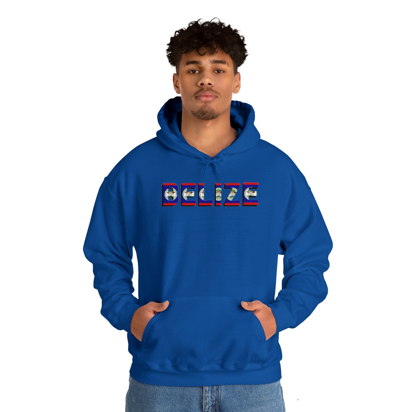 Belize flag Unisex Heavy Blend™ Hooded Sweatshirt