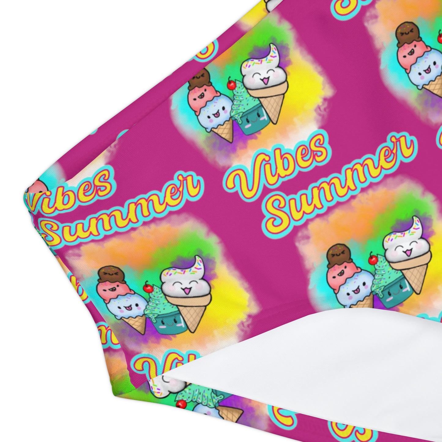 Girls Summer Vibes Two Piece Swimsuit (AOP) Pink