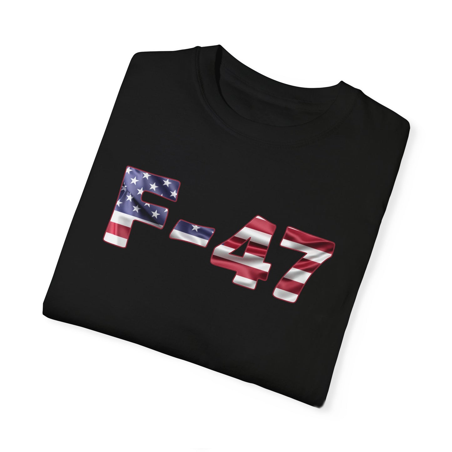 F-47 American Flag Unisex Garment-Dyed T-Shirt