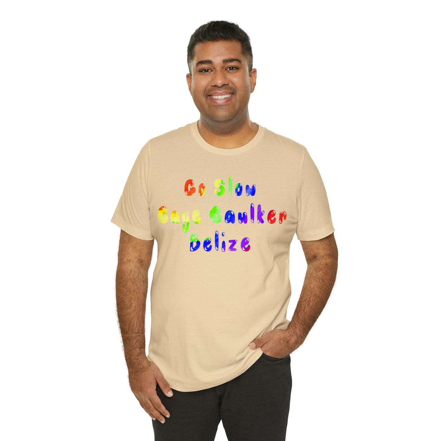 Go Slow Rainbow Unisex Jersey Short Sleeve Tee