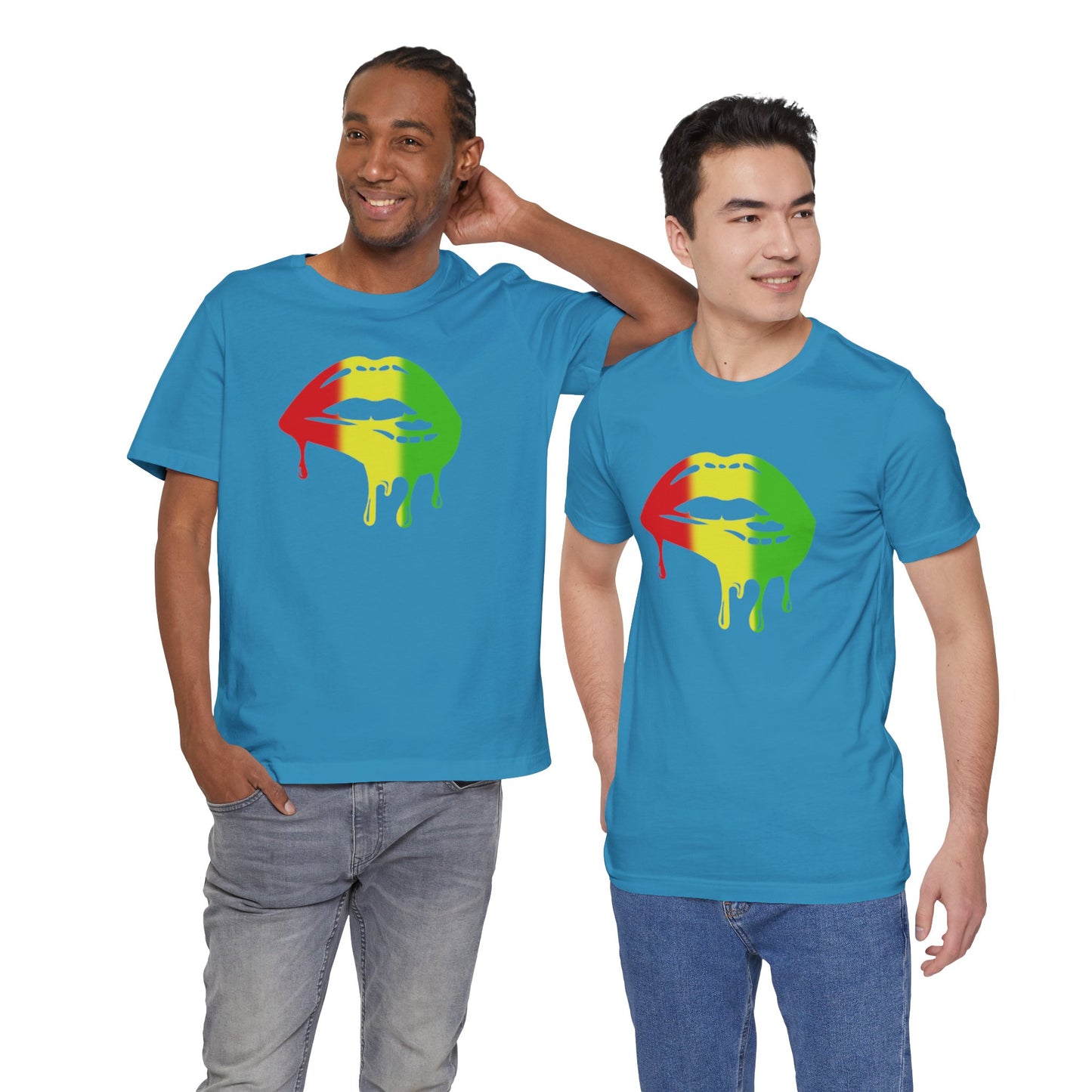 Rasta Lips Unisex Jersey Short Sleeve Tee