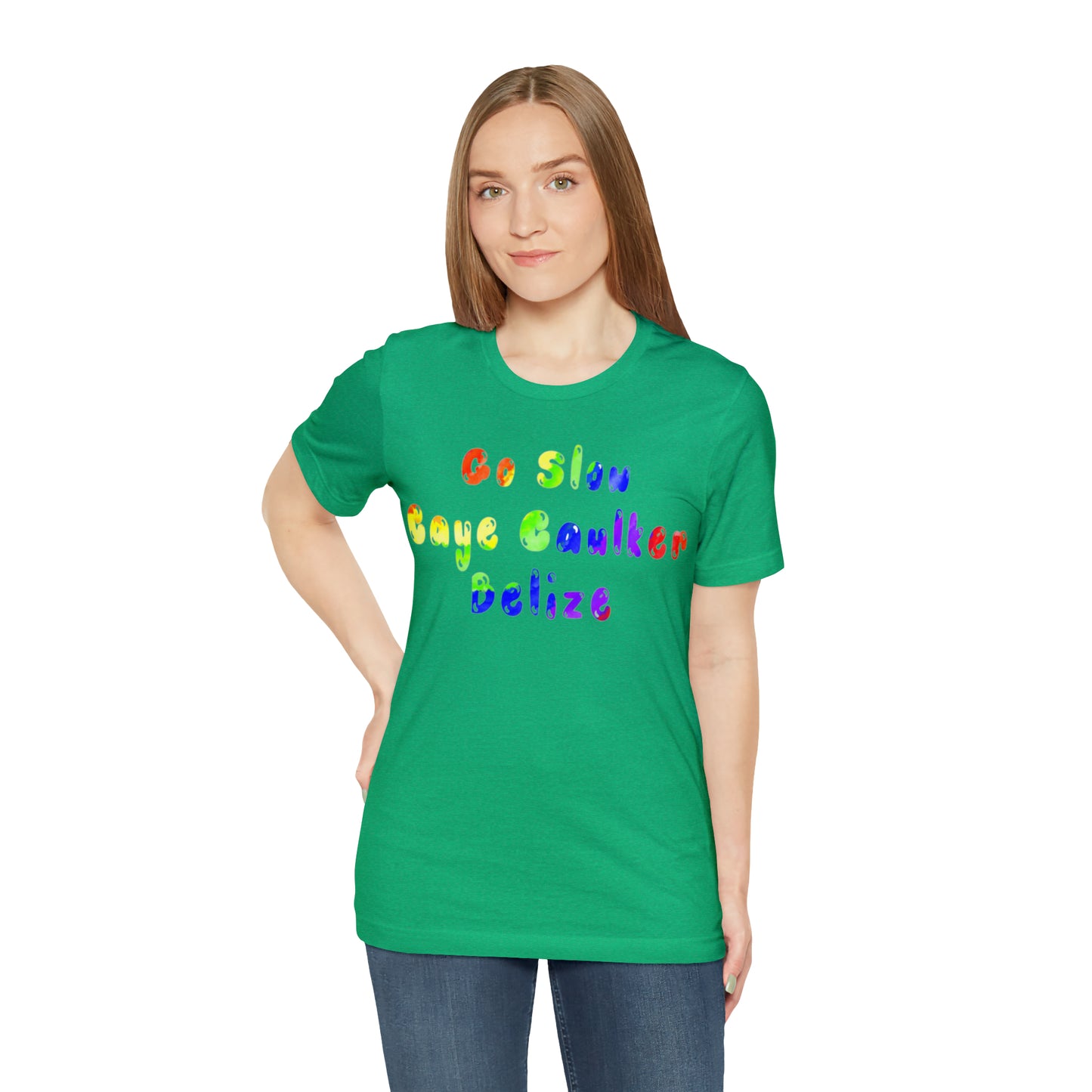 Go Slow Rainbow Unisex Jersey Short Sleeve Tee