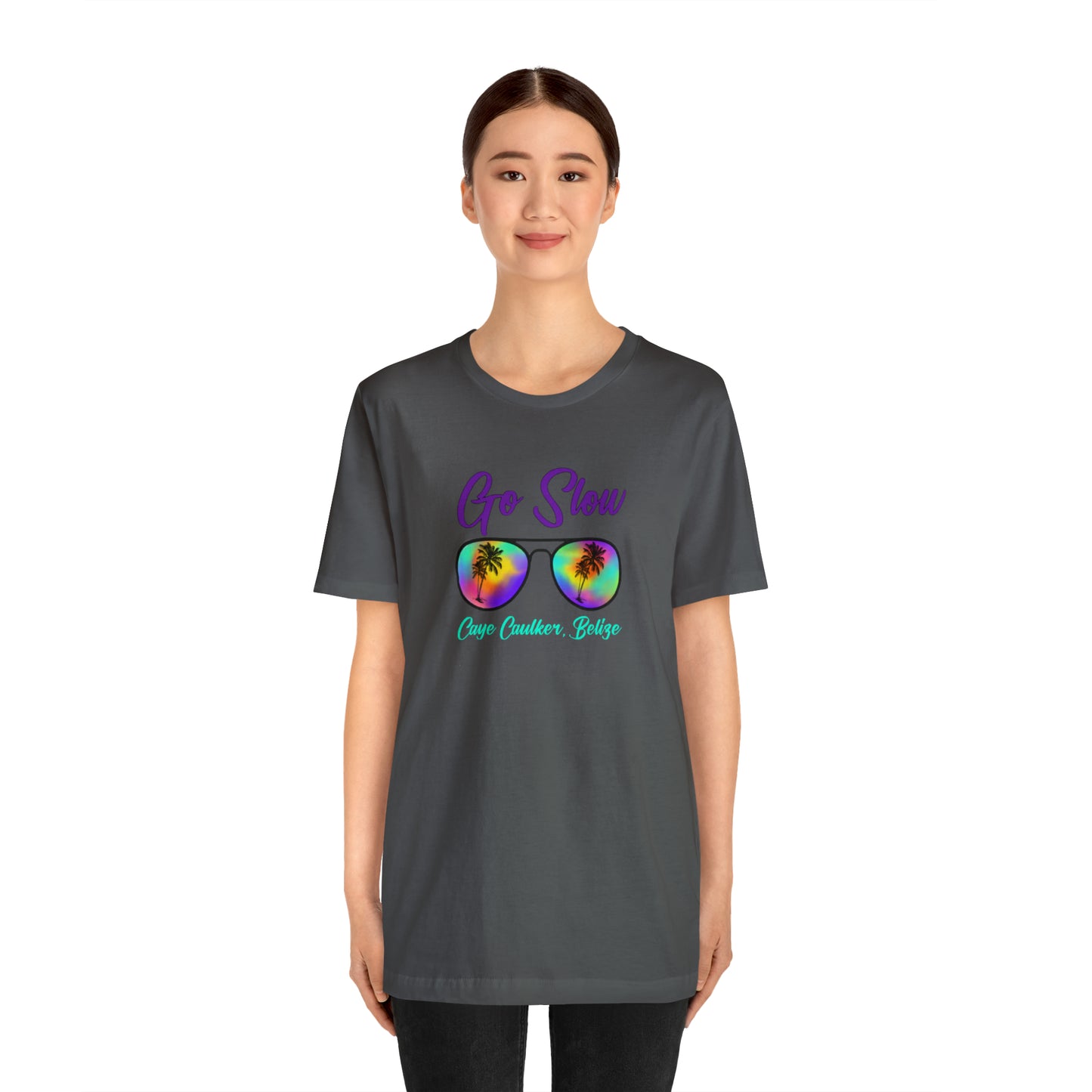 Unisex  Go Slow Purple Short Sleeve Tee