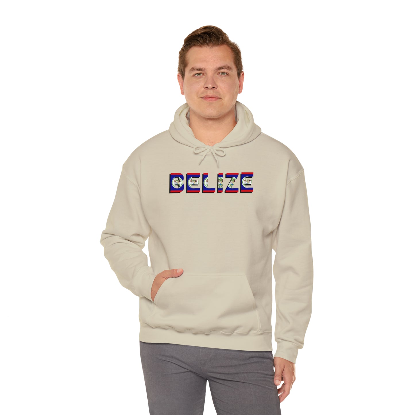 Belize flag Unisex Heavy Blend™ Hooded Sweatshirt
