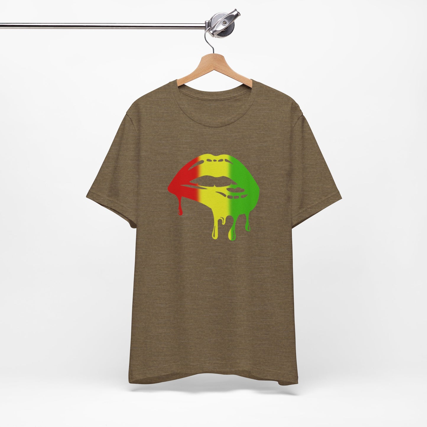 Rasta Lips Unisex Jersey Short Sleeve Tee