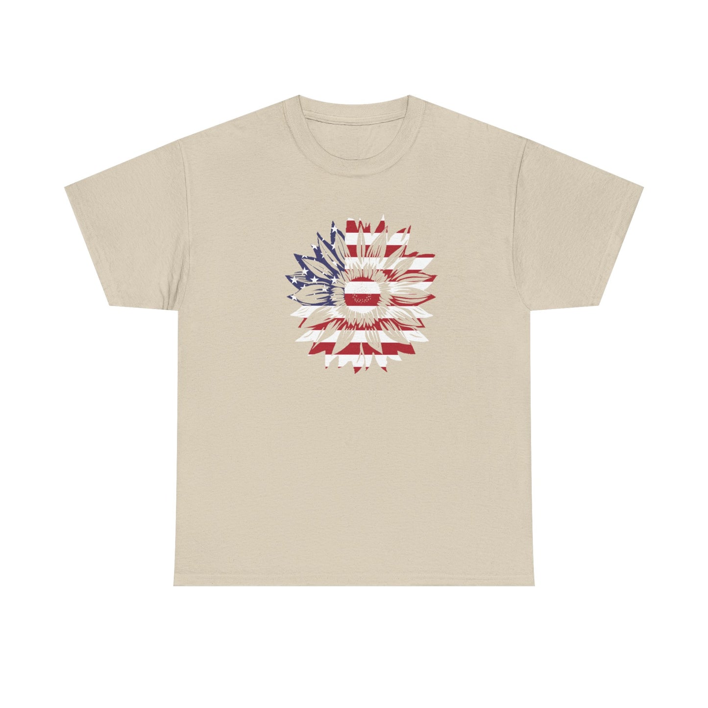 Patriotic Sunflower Unisex Heavy Cotton Tee