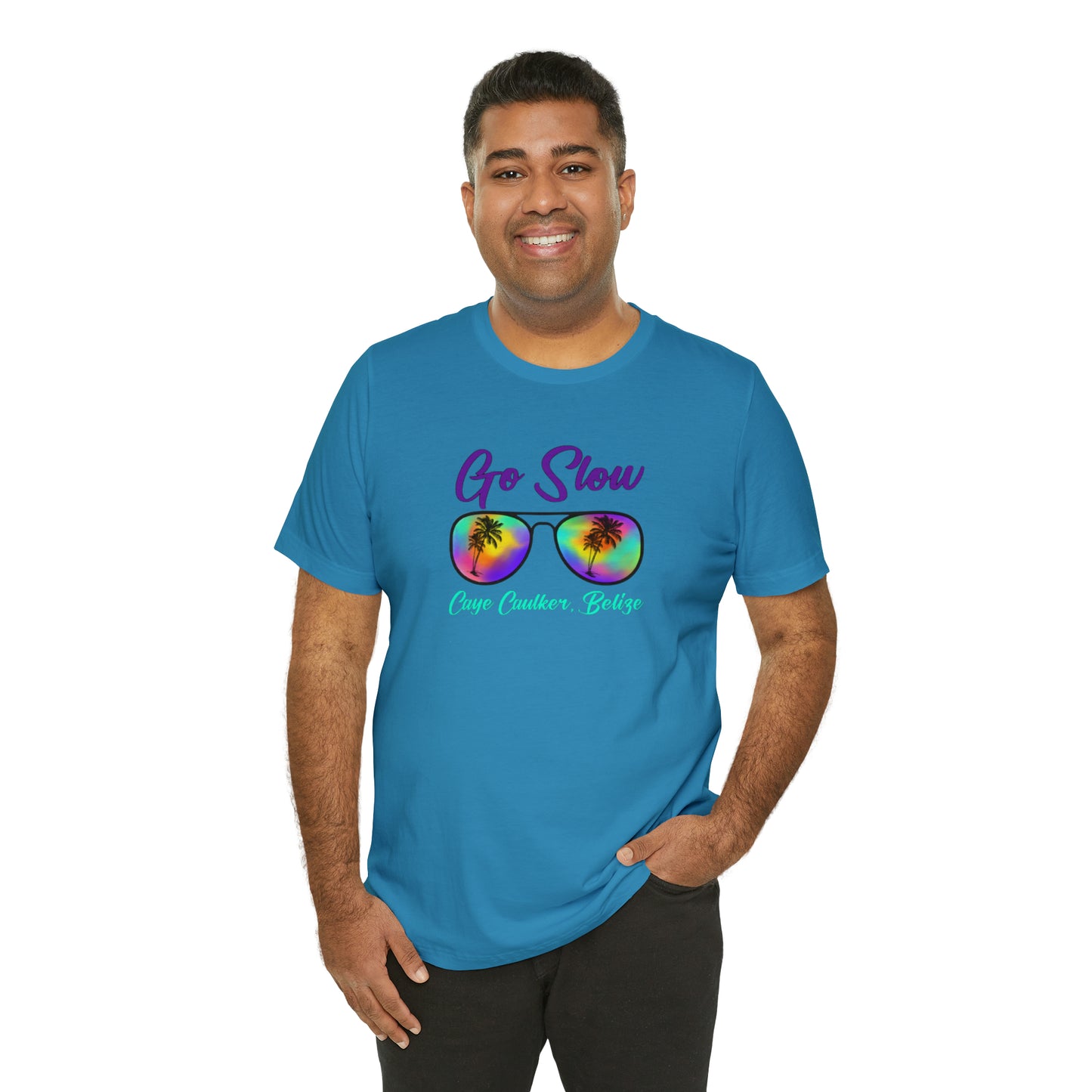 Unisex  Go Slow Purple Short Sleeve Tee