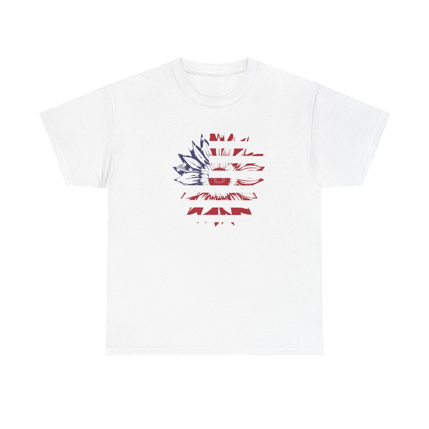 Patriotic Sunflower Unisex Heavy Cotton Tee