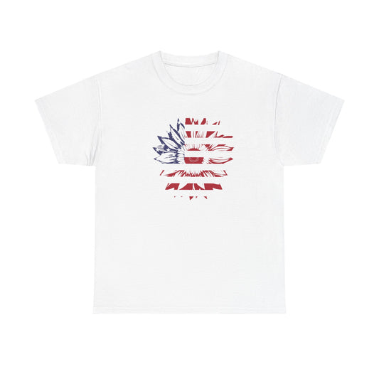 Patriotic Sunflower Unisex Heavy Cotton Tee