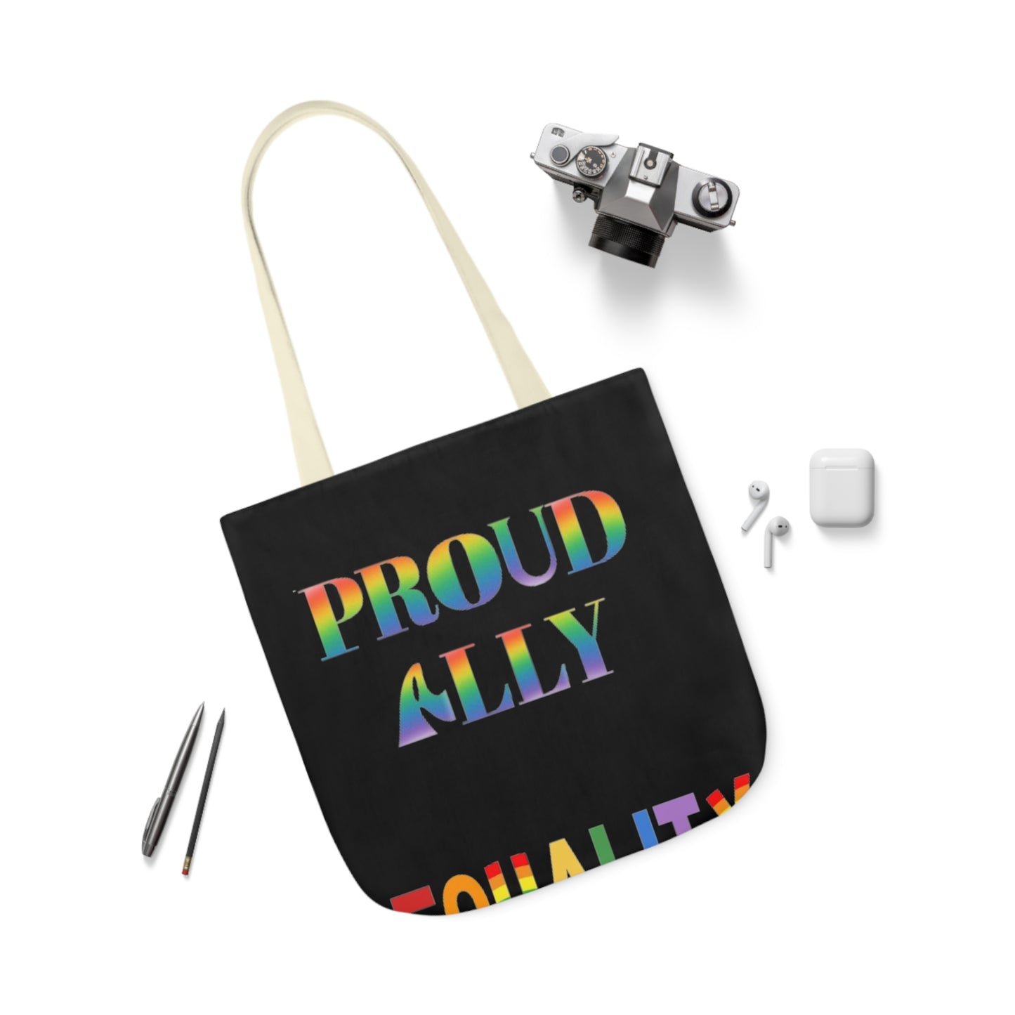 Proud Ally Canvas Tote Bag, 5-Color Straps
