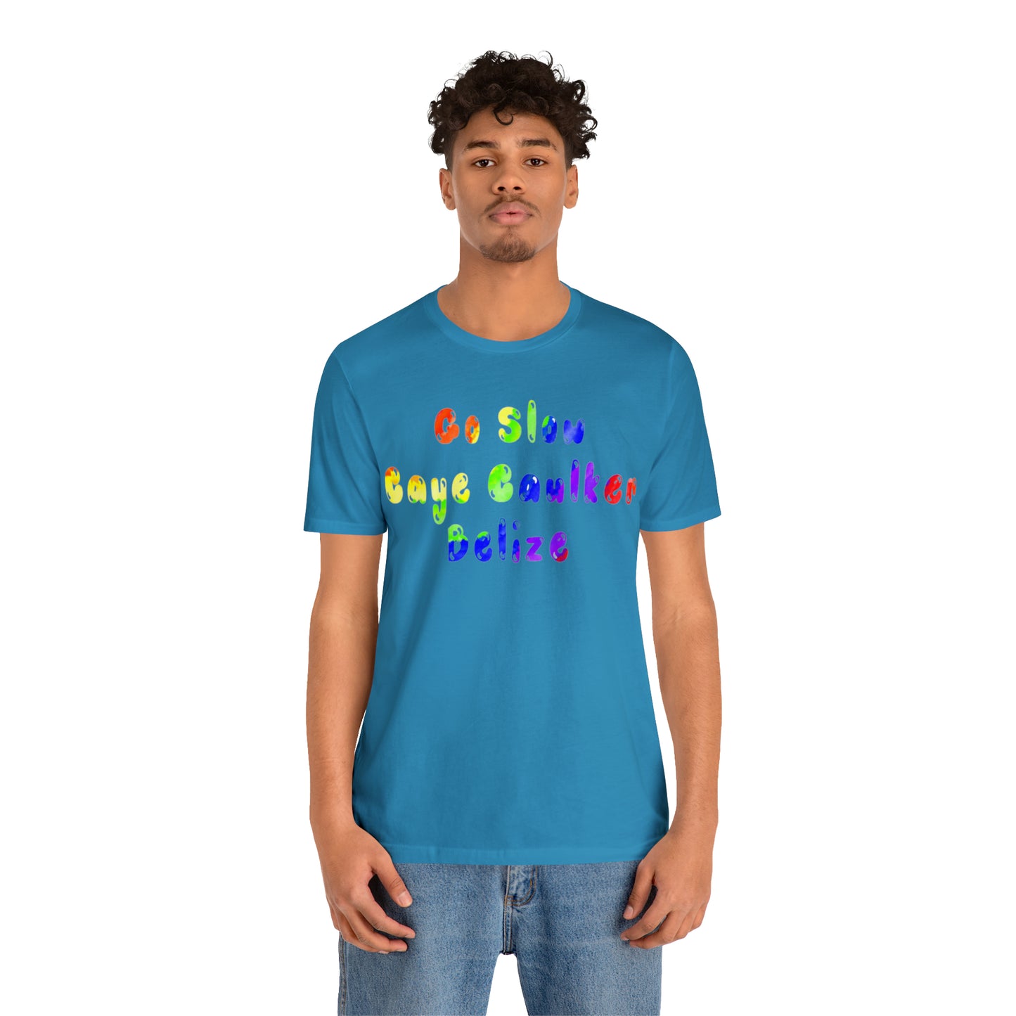 Go Slow Rainbow Unisex Jersey Short Sleeve Tee