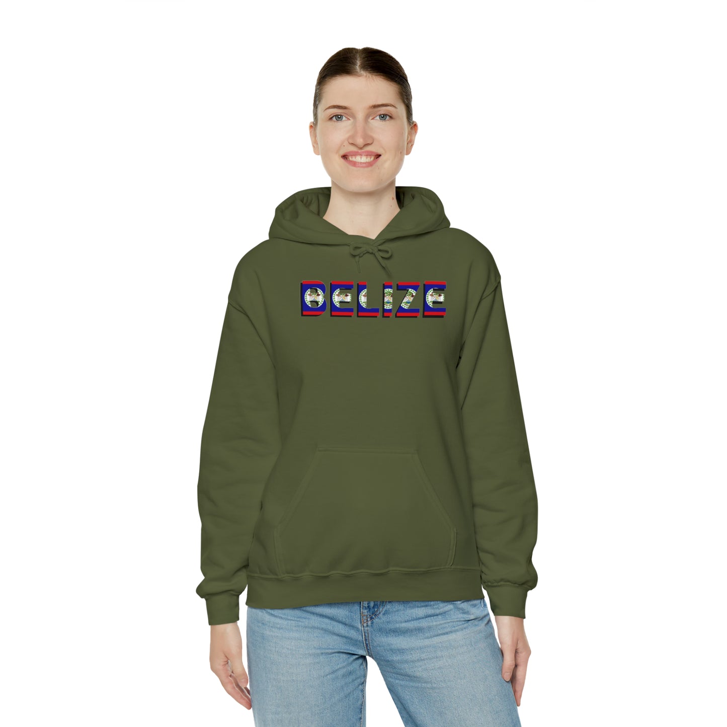 Belize flag Unisex Heavy Blend™ Hooded Sweatshirt