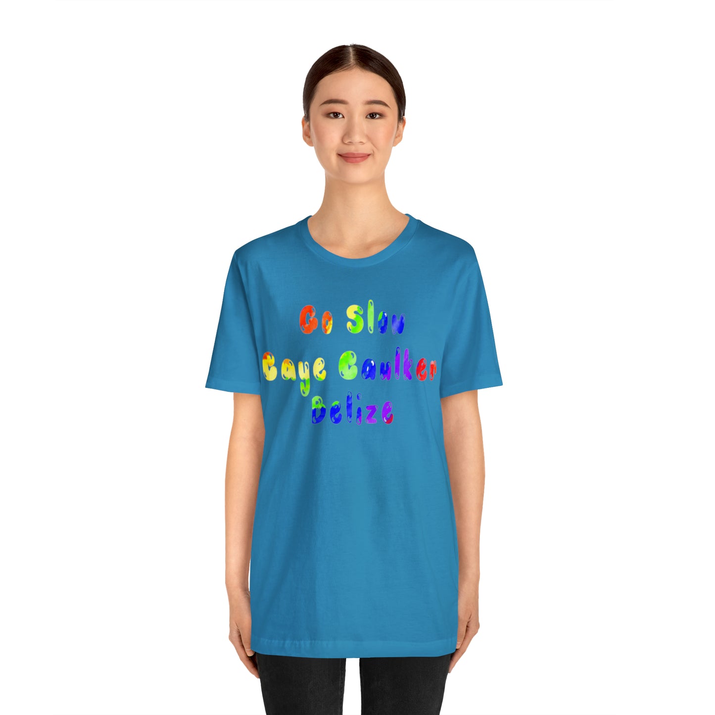 Go Slow Rainbow Unisex Jersey Short Sleeve Tee