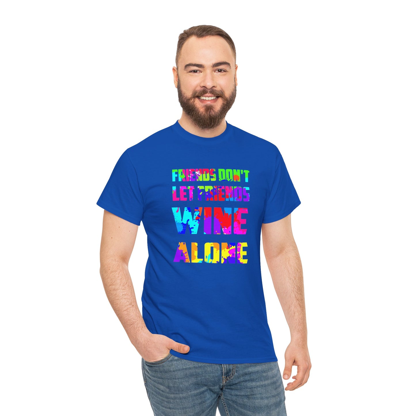 Wine Alone Unisex Heavy Cotton Tee