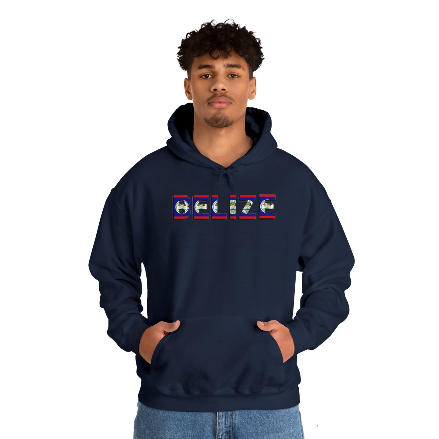 Belize flag Unisex Heavy Blend™ Hooded Sweatshirt