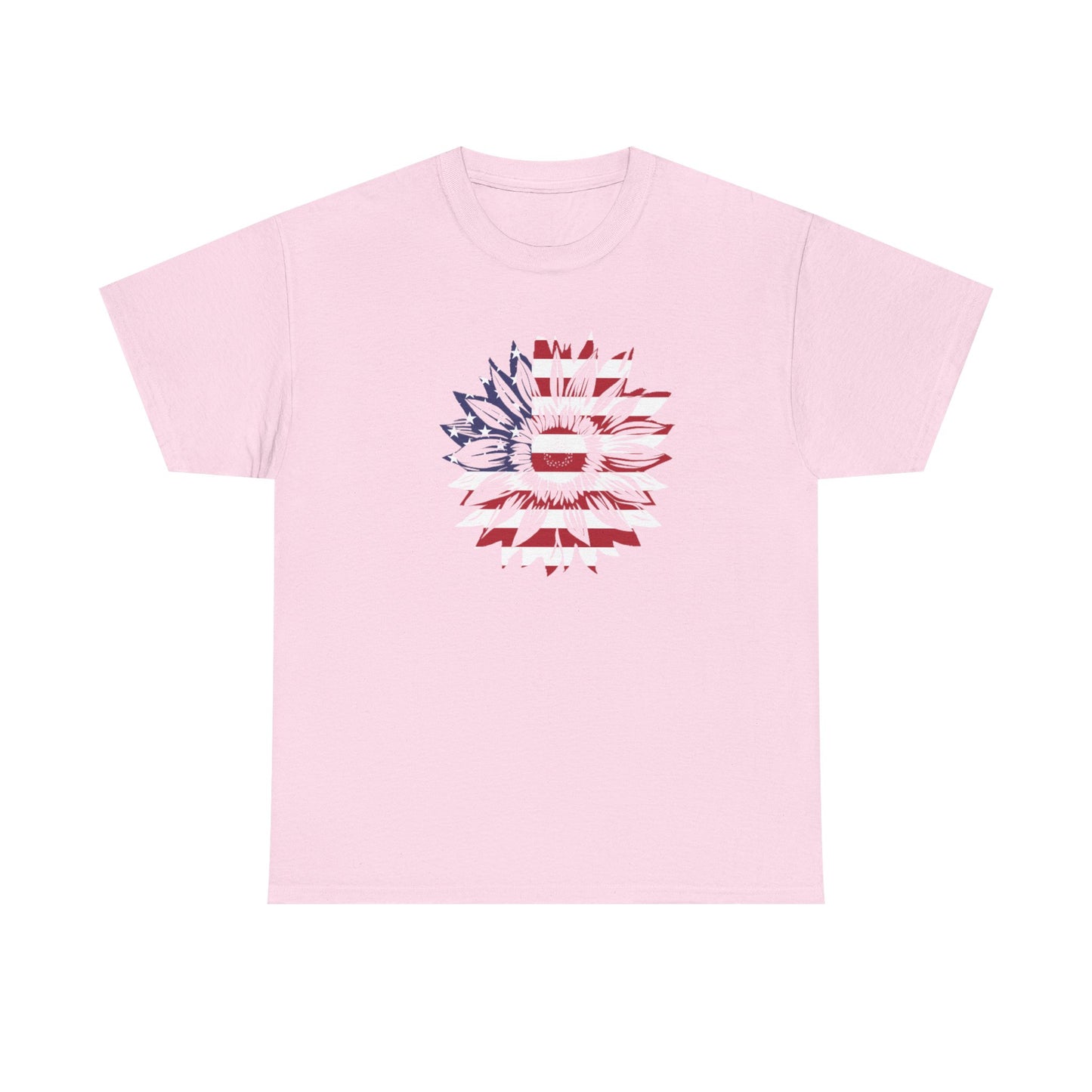 Patriotic Sunflower Unisex Heavy Cotton Tee