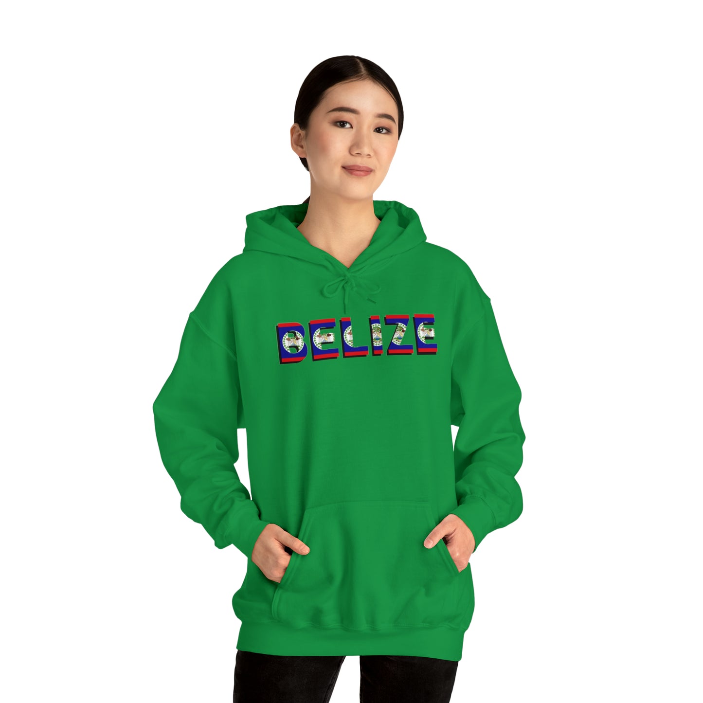 Belize flag Unisex Heavy Blend™ Hooded Sweatshirt