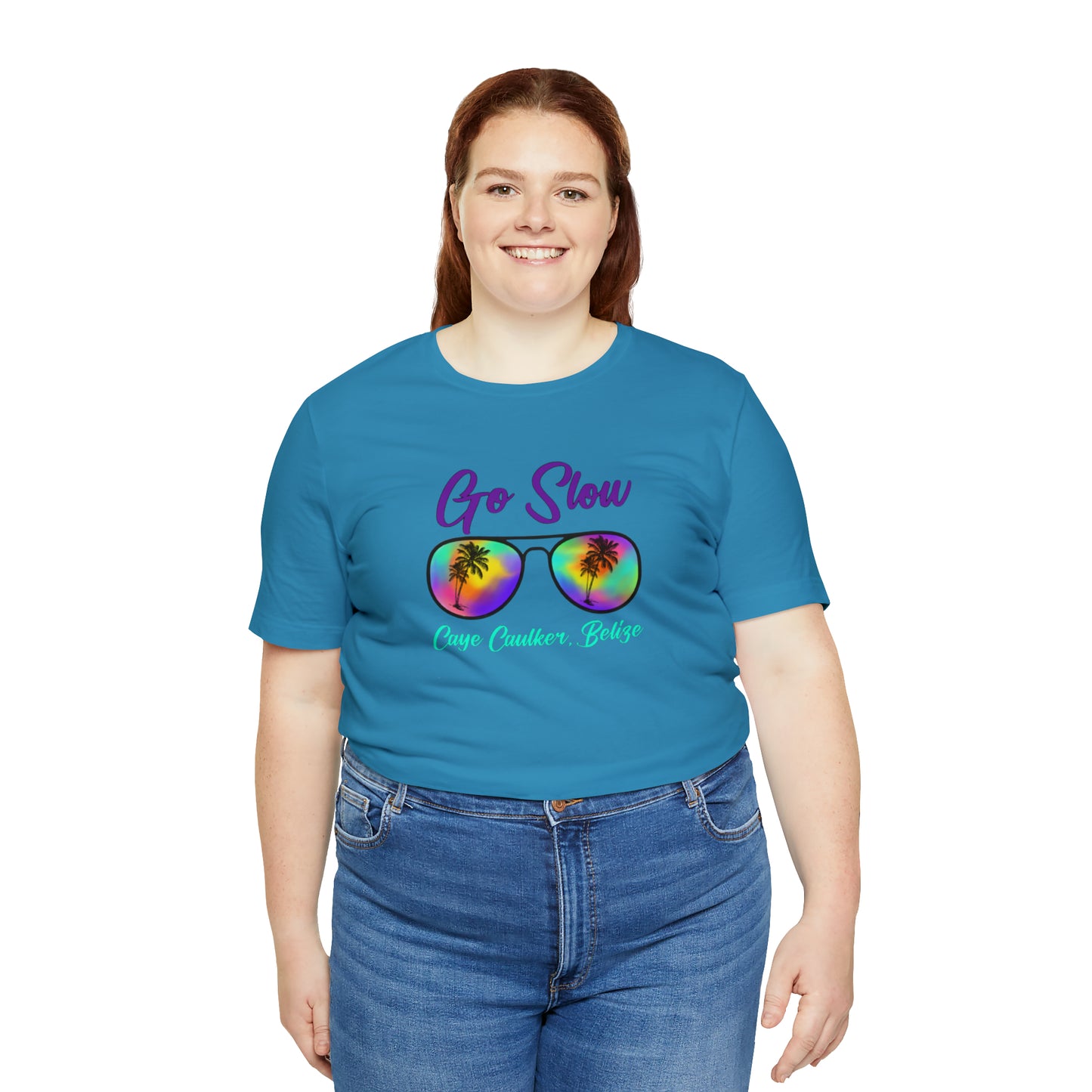 Unisex  Go Slow Purple Short Sleeve Tee