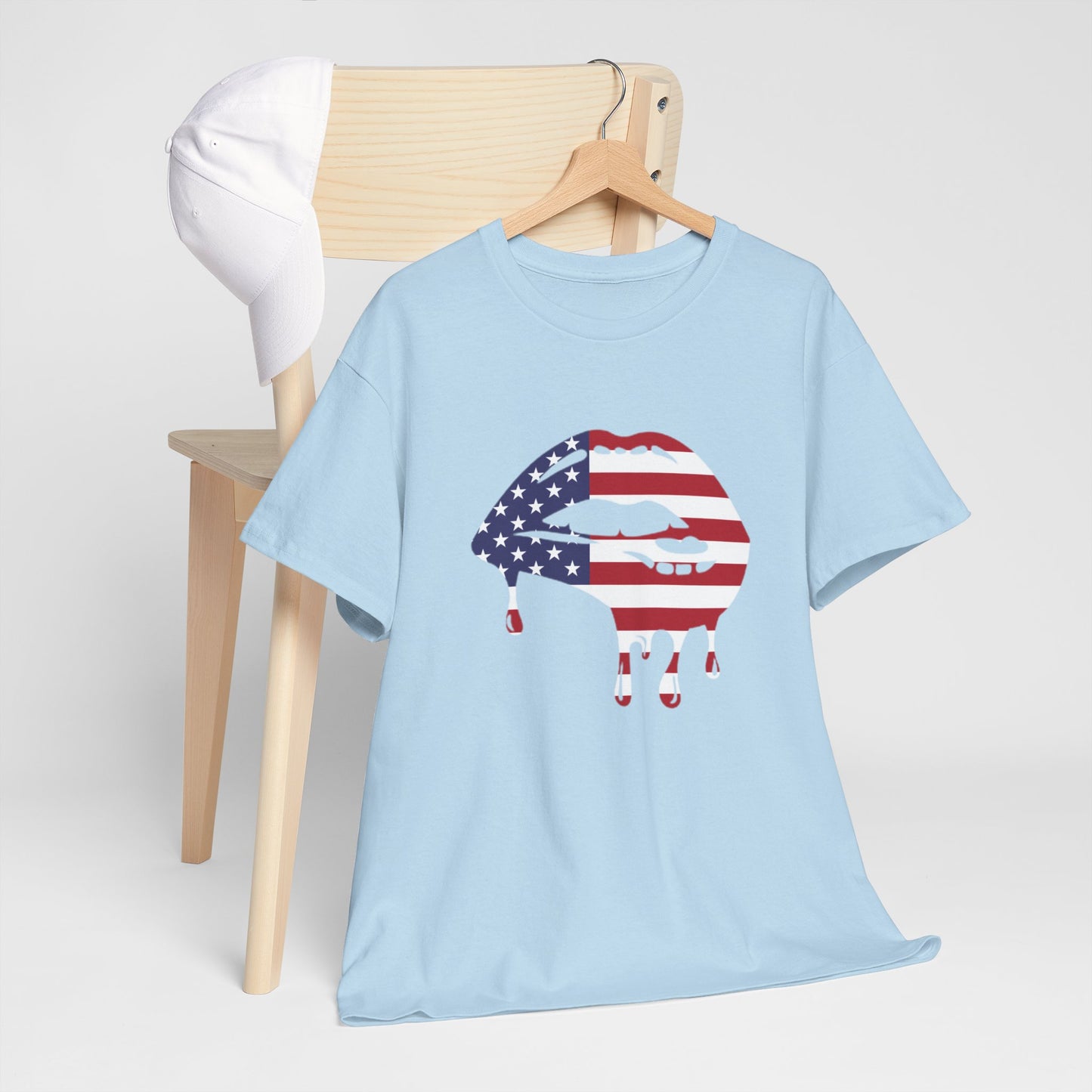 Patriotic Lips Unisex Heavy Cotton Tee