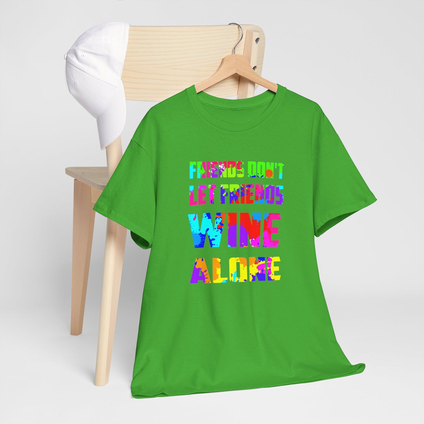Wine Alone Unisex Heavy Cotton Tee