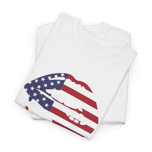 Patriotic Lips Unisex Heavy Cotton Tee