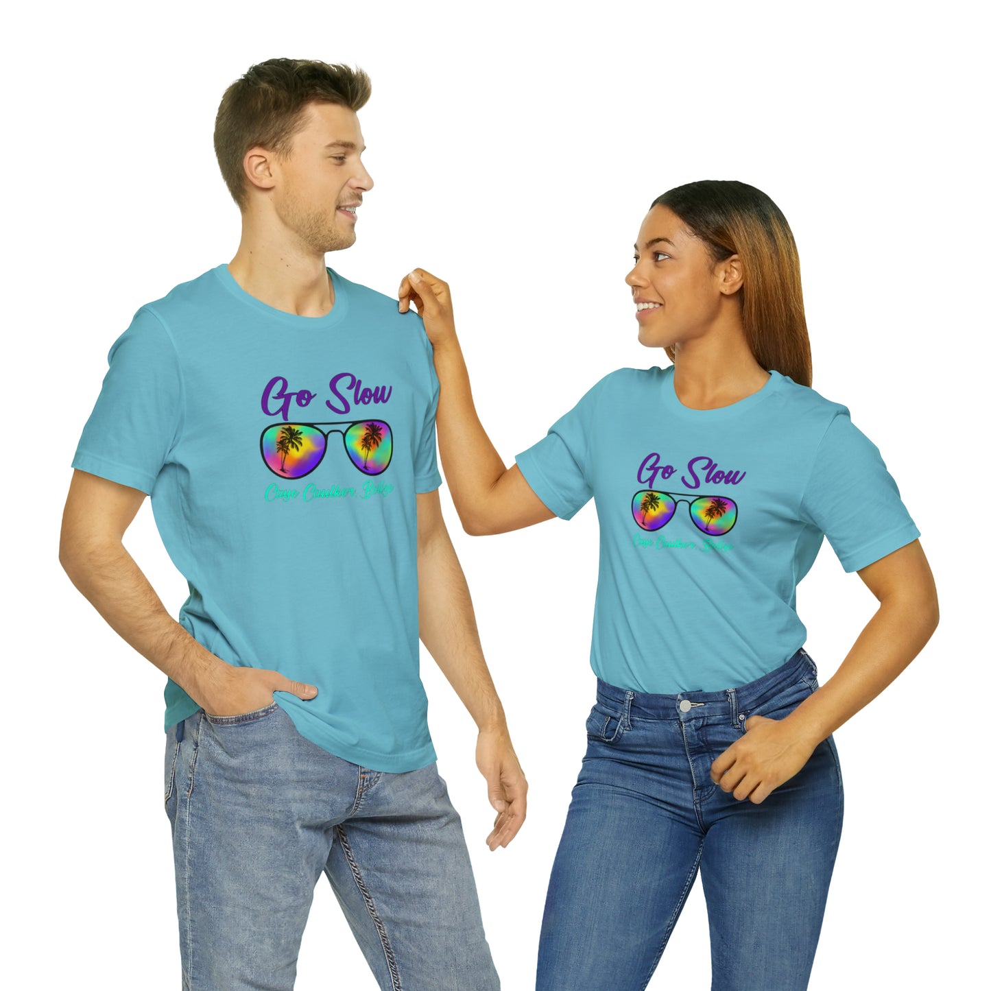 Unisex  Go Slow Purple Short Sleeve Tee