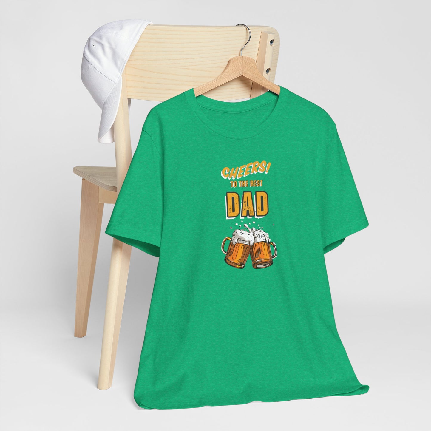 Cheers to the Best Dad Unisex Jersey Short Sleeve Tee