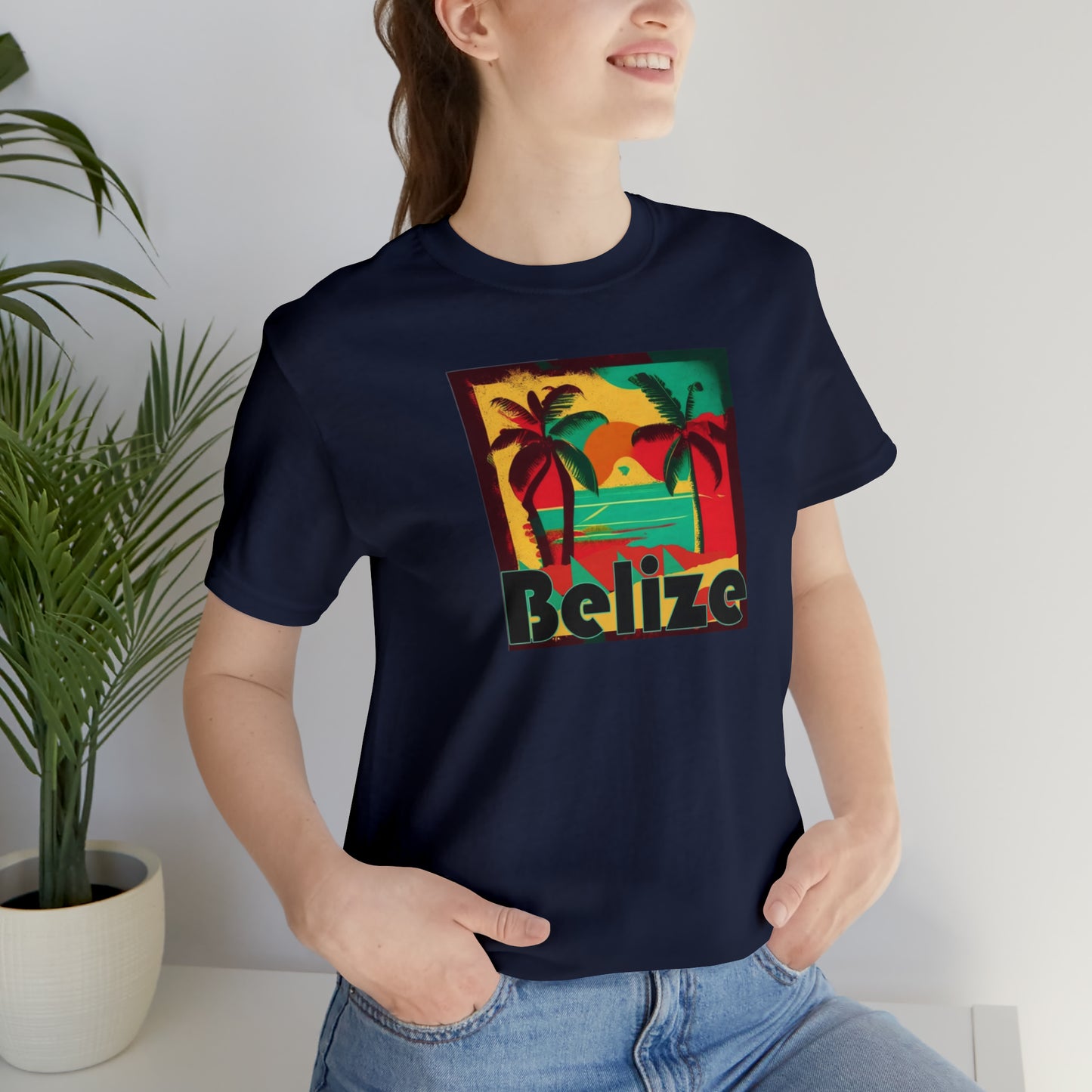 Retro Belize Unisex Jersey Short Sleeve Tee