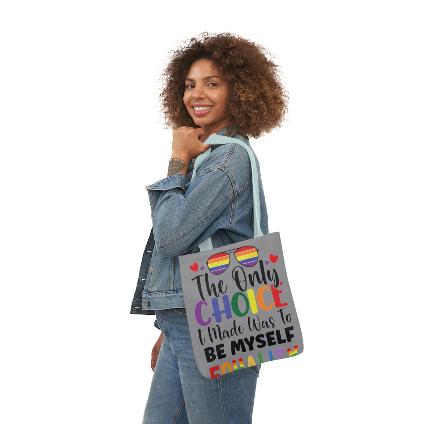 Pride Bag double sided  Canvas Tote Bag, 5-Color Straps
