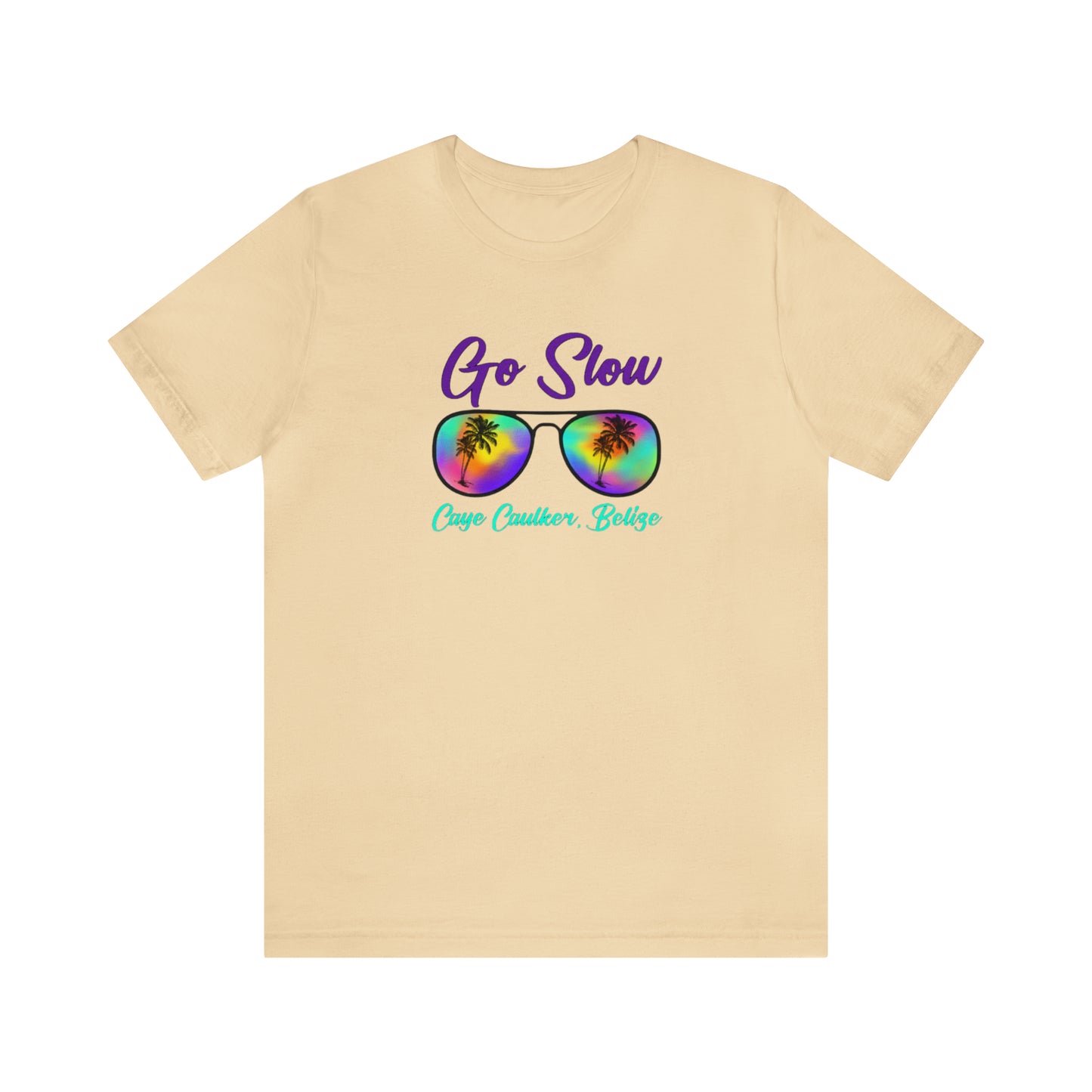 Unisex  Go Slow Purple Short Sleeve Tee