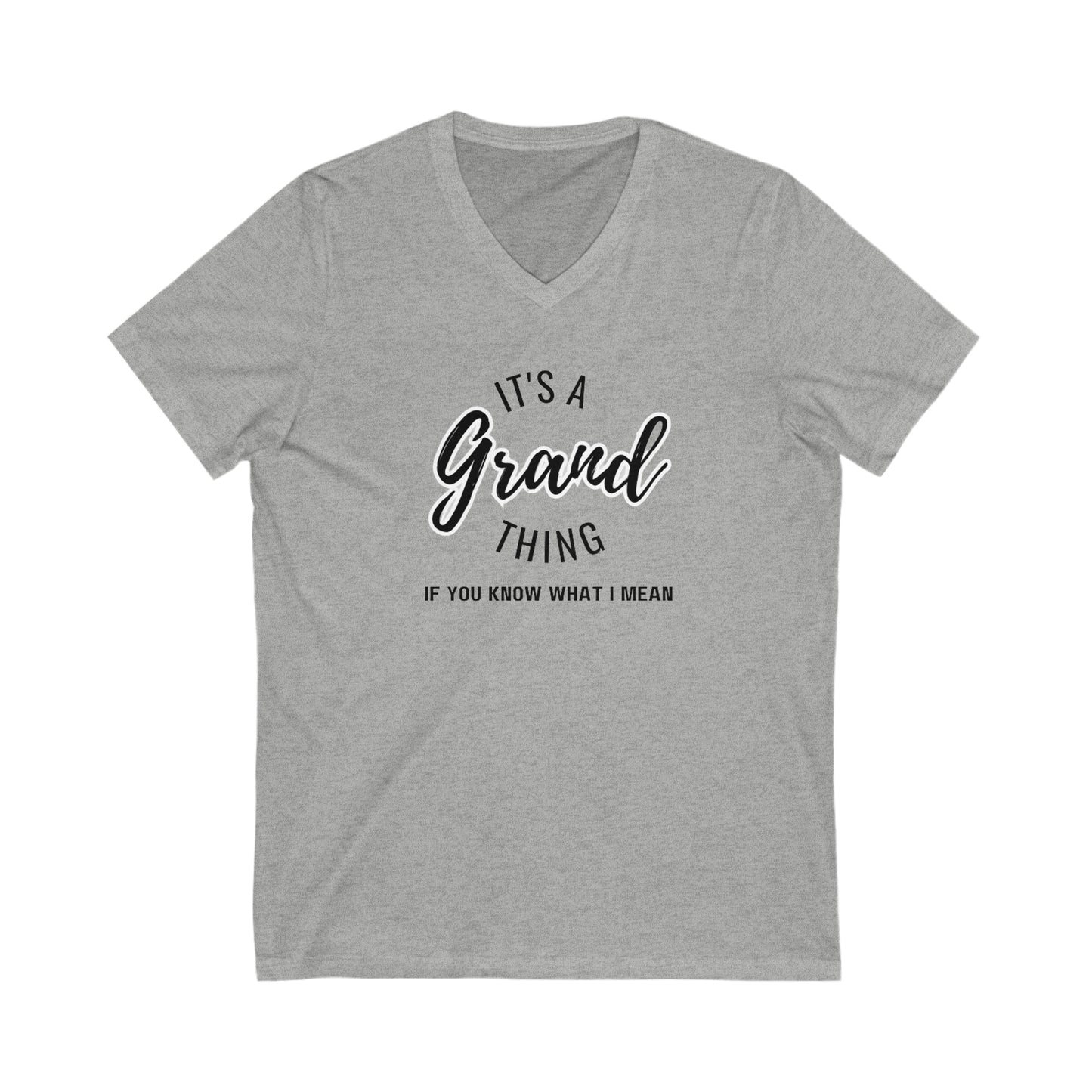 Life is Grand Unisex Jersey Short Sleeve V-Neck Tee
