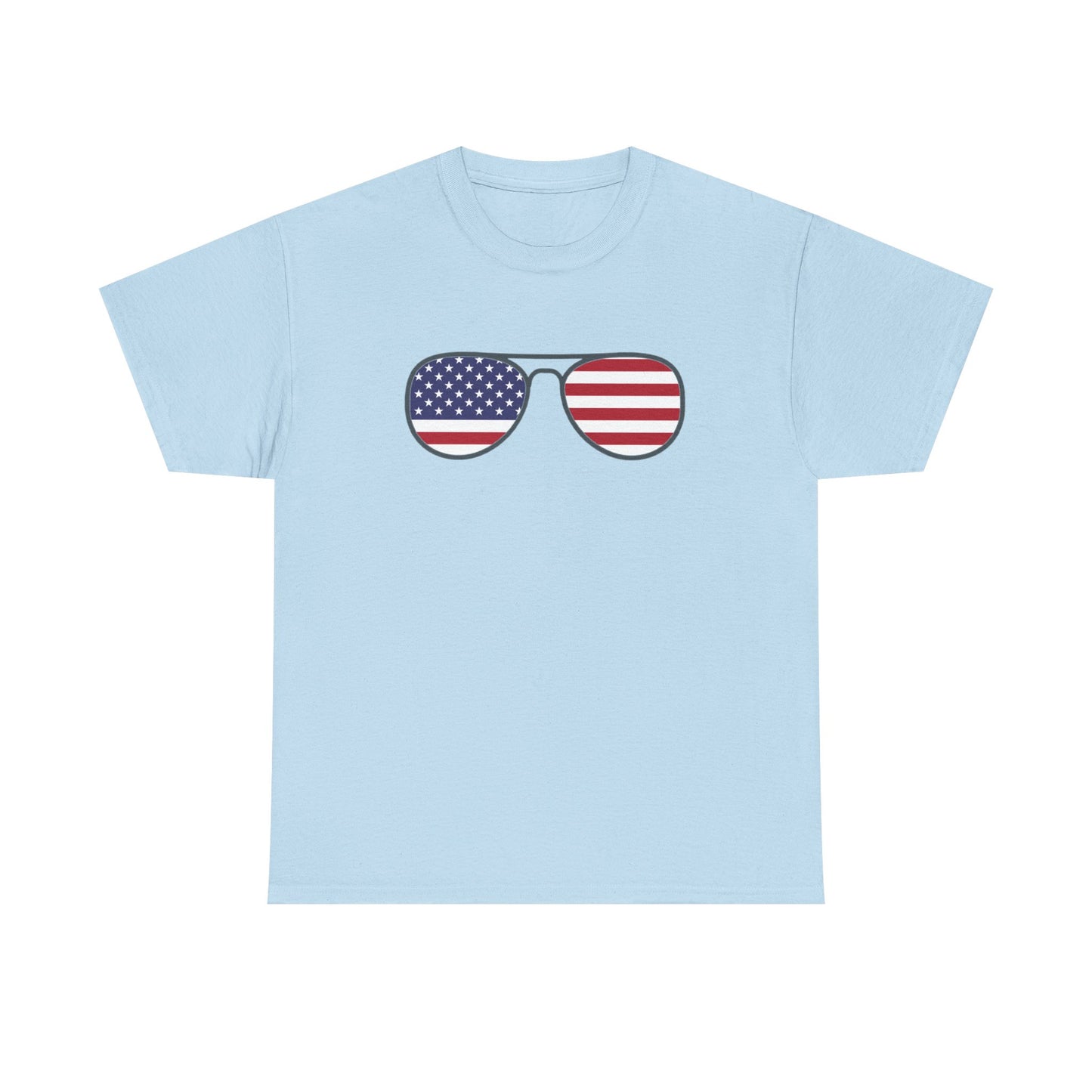 Patriotic Sunglasses Unisex Heavy Cotton Tee