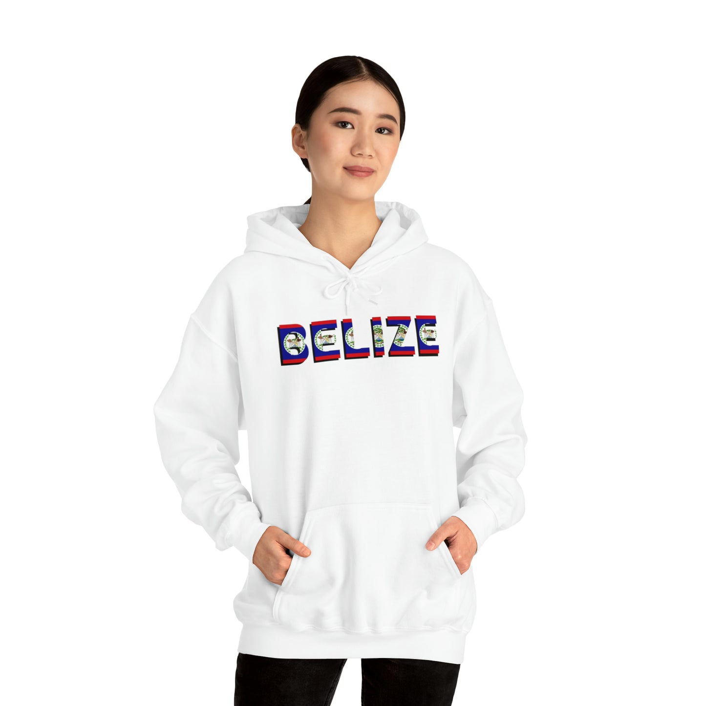 Belize flag Unisex Heavy Blend™ Hooded Sweatshirt