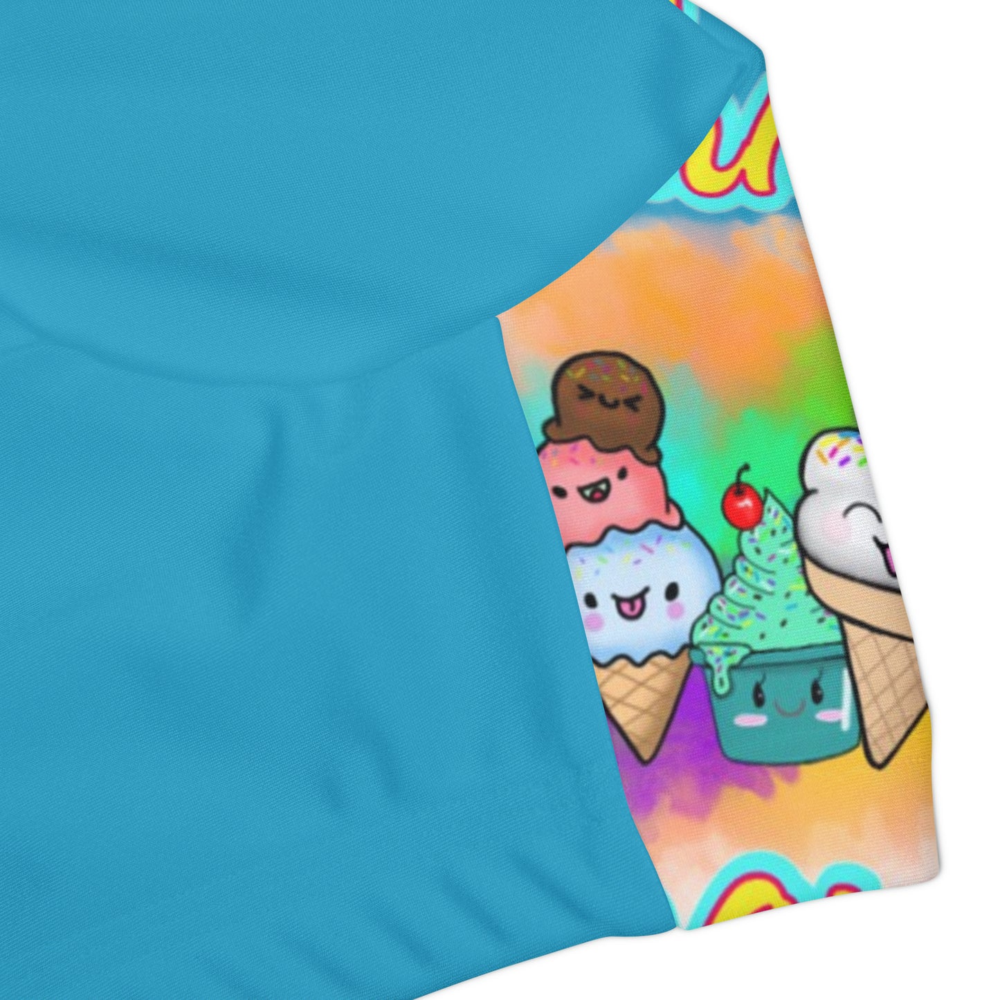 Girls Summer Vibes Two Piece Swimsuit (AOP) Aqua