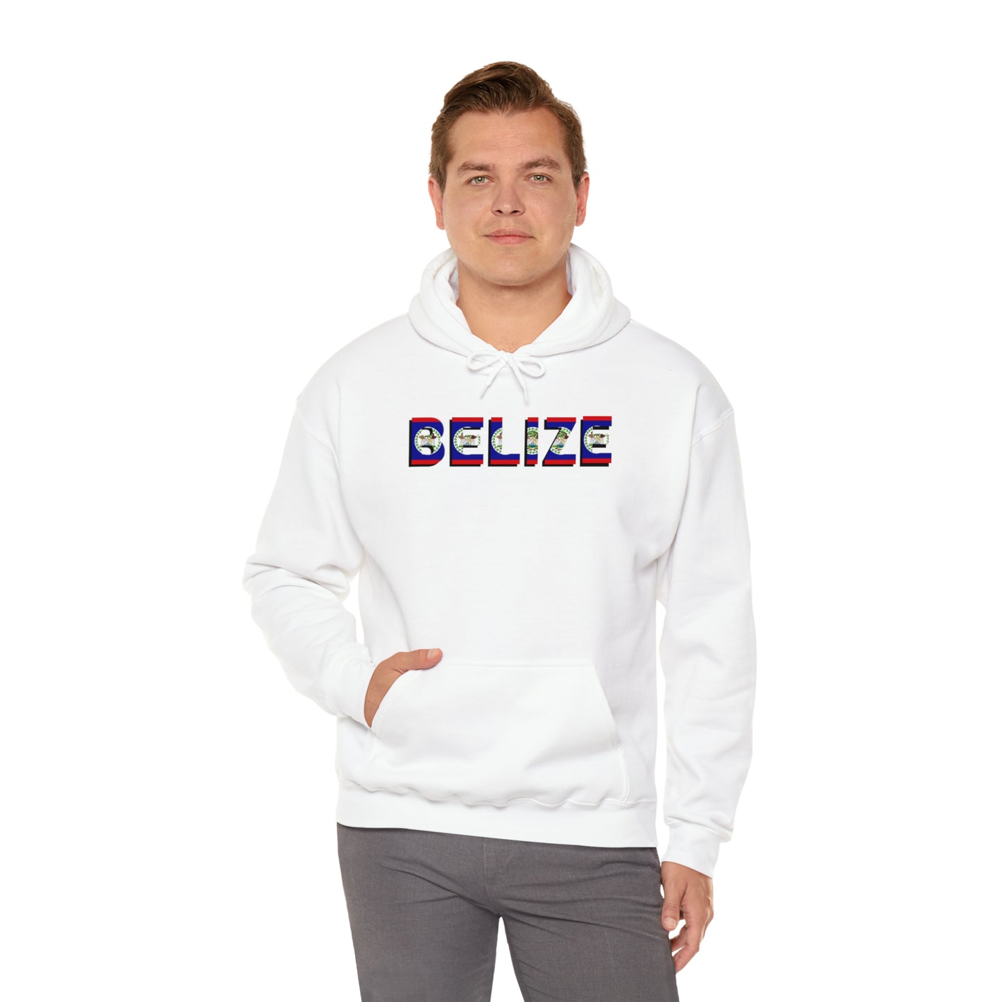 Belize flag Unisex Heavy Blend™ Hooded Sweatshirt